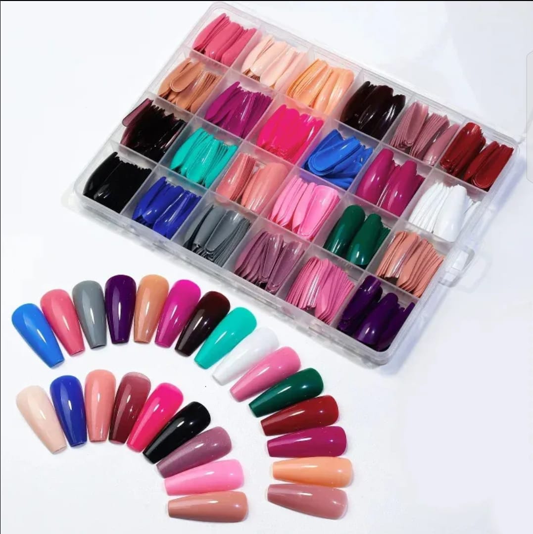 Rare & Serendipity NAIL TIPS [576 pieces] in each Box | With Glue
