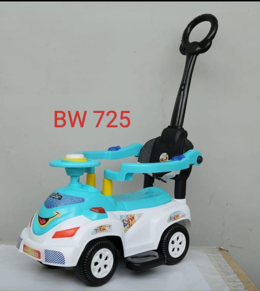 Blue ABS Plastic Kids Riding Car with Parent Handle