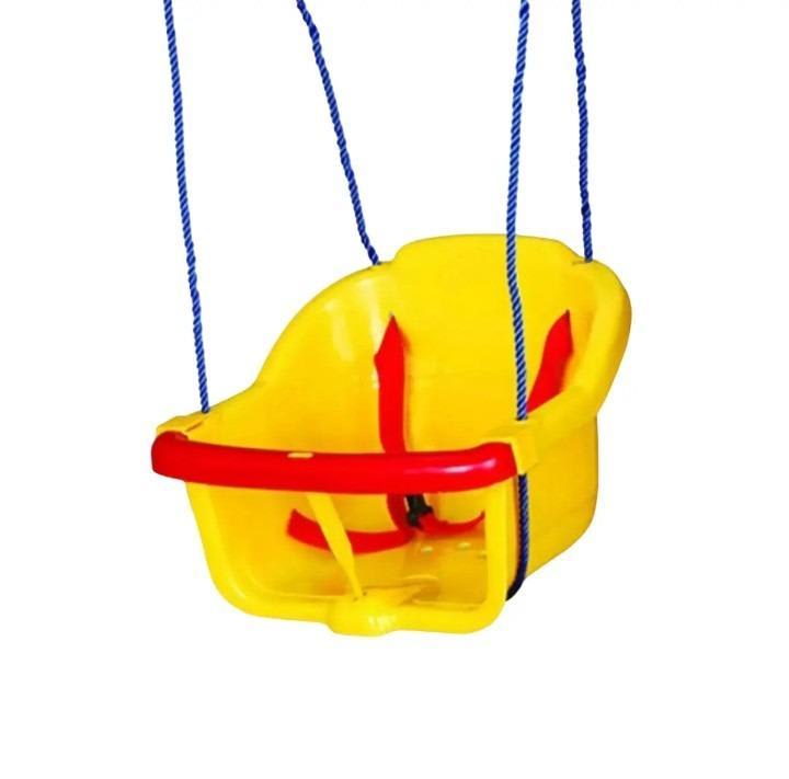 Baby Swing with Front Safety Lock – Yellow & Red