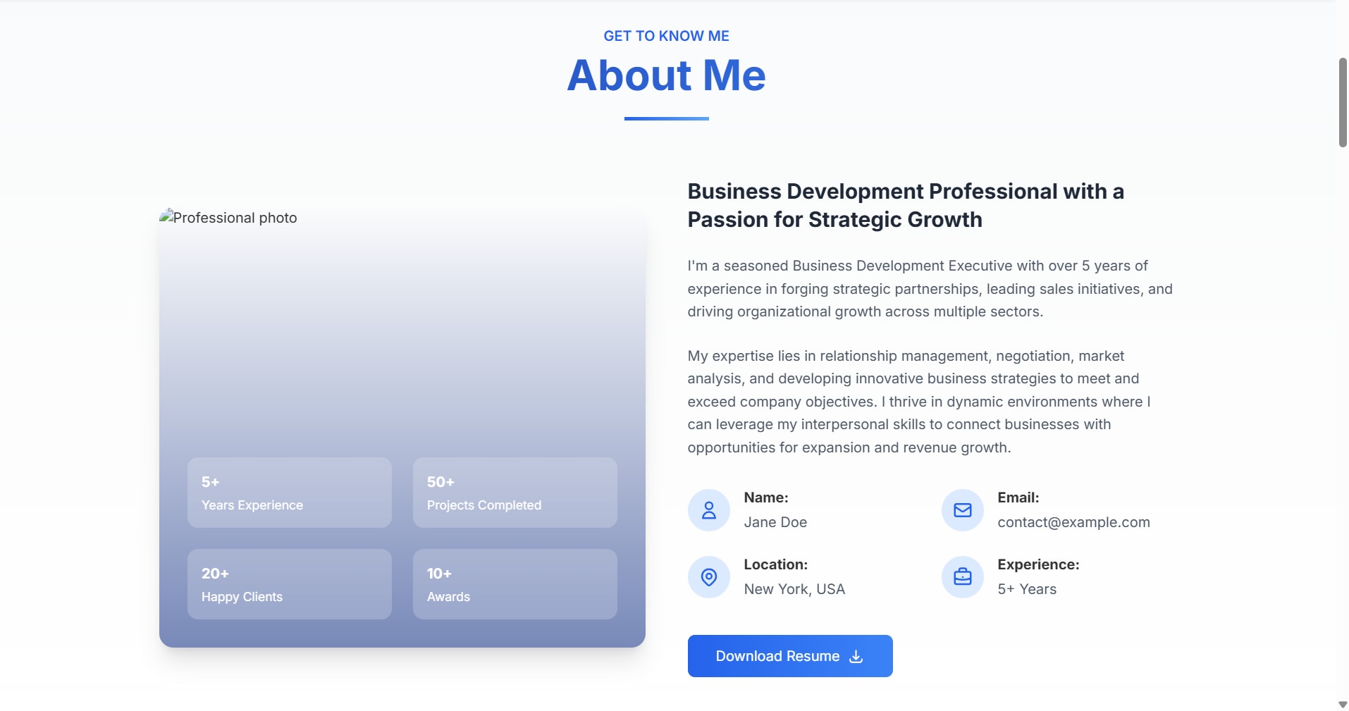 Custom Portfolio Sites – BDE & Content Creator