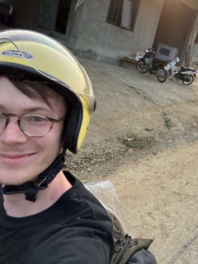 on bike