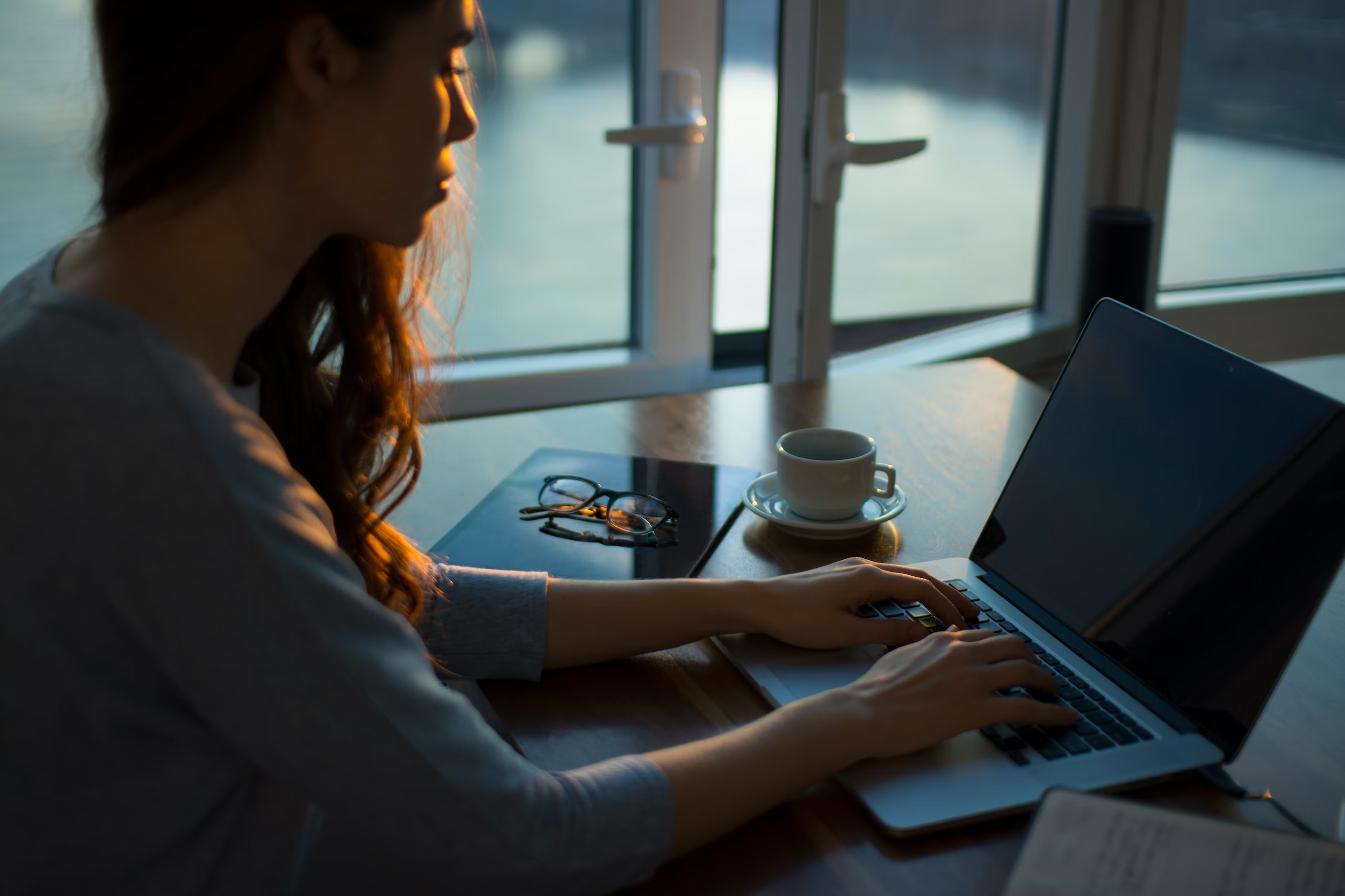 Person working on laptop