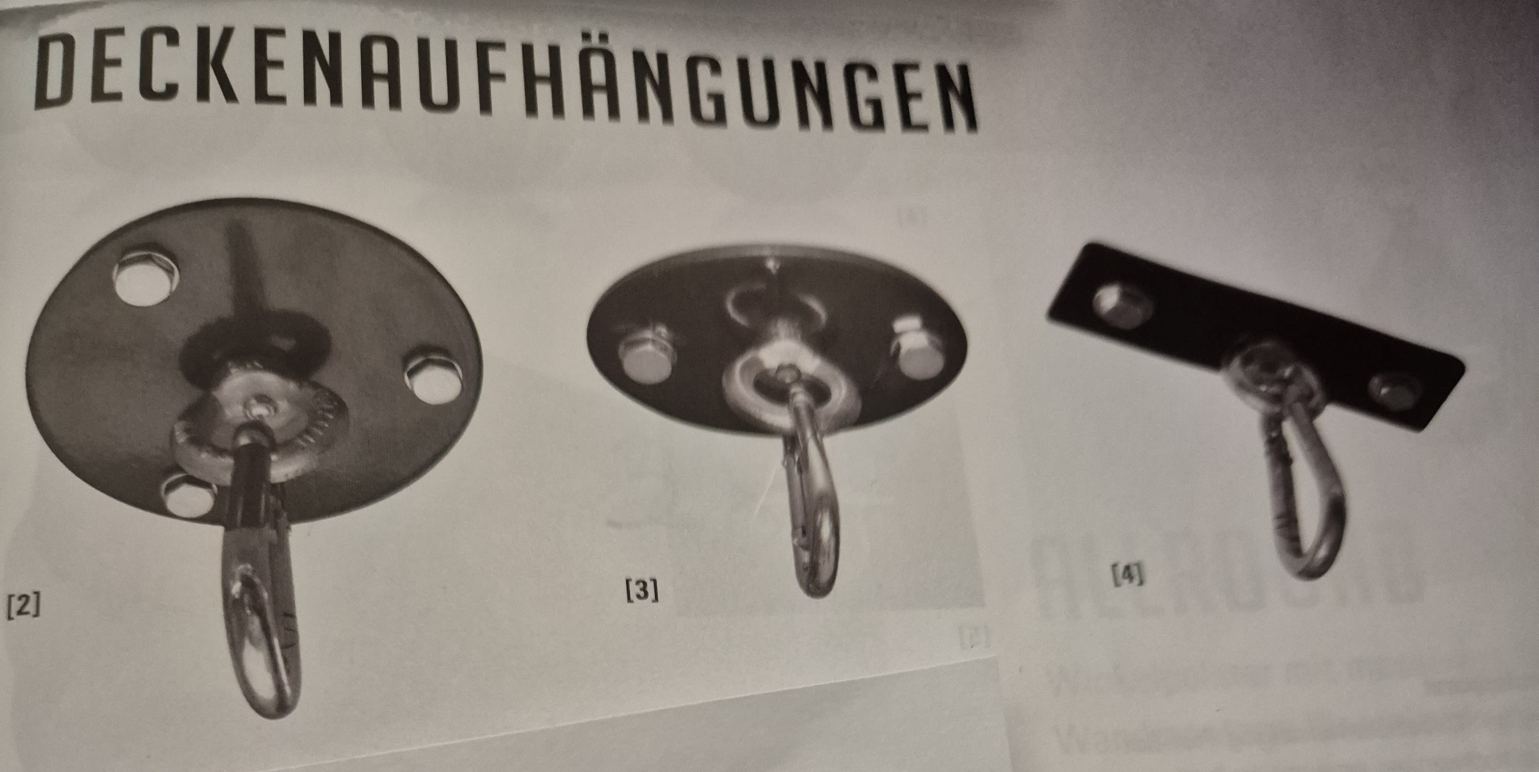 Ein Foto, welches die unterschiedlichen Halterungen zeigt.
