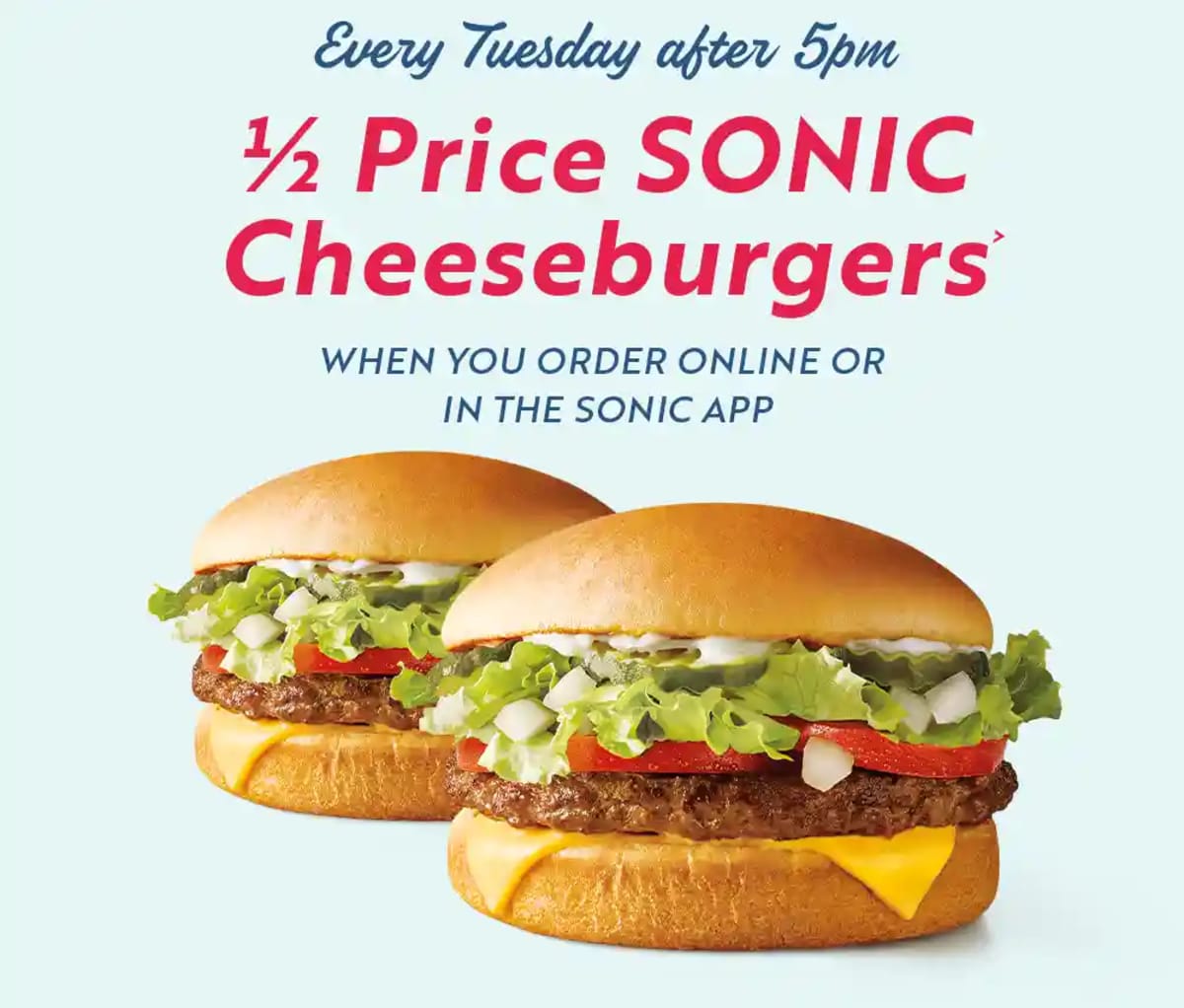 Half-Price Burgers Tuesday
