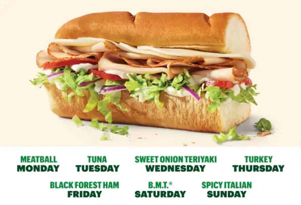 $4.99 Sub of the Day