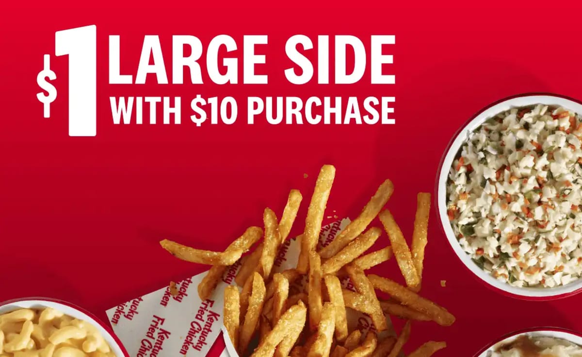 $1 Large Side with $10+ Purchase