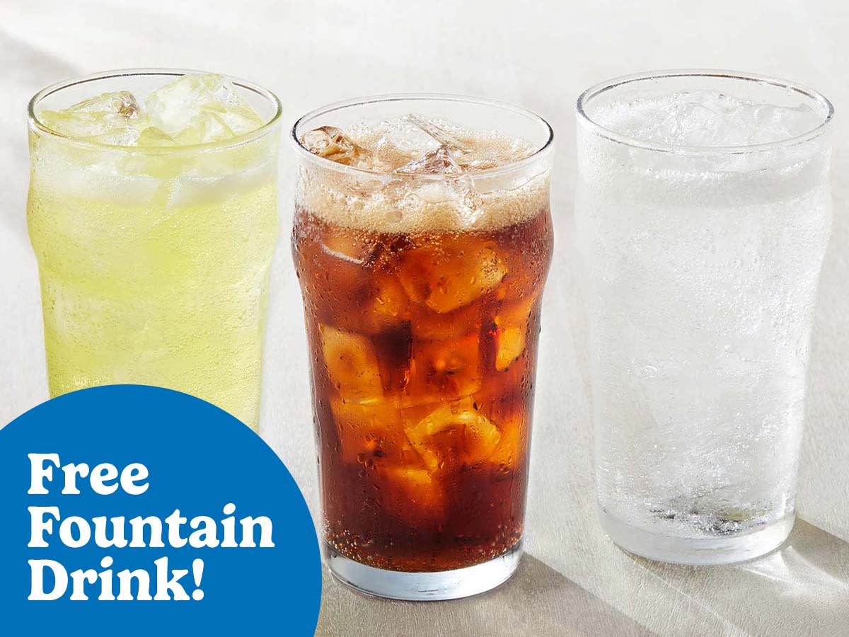 Free Fountain Drink After First Purchase - Free Signup Required
