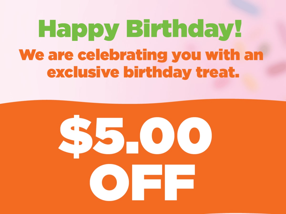 $5 Off Frozen Yogurt - Birthday Reward
