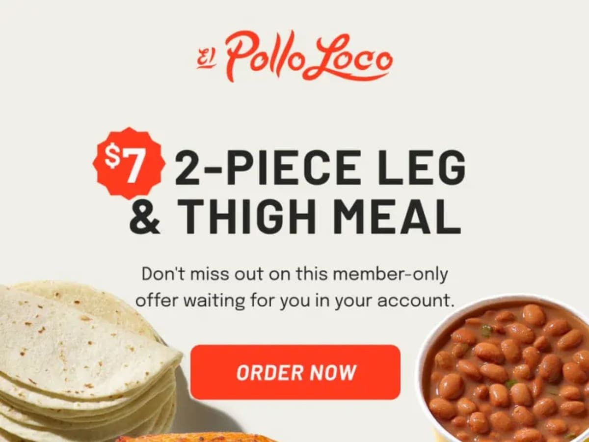 $7 2-Piece Leg & Thigh Meal - Rewards Members Only