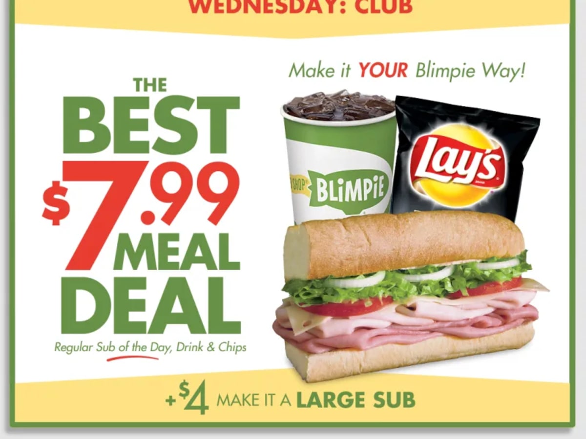 Wednesday Meal Deal: Sub + Chips + Drink $7.99