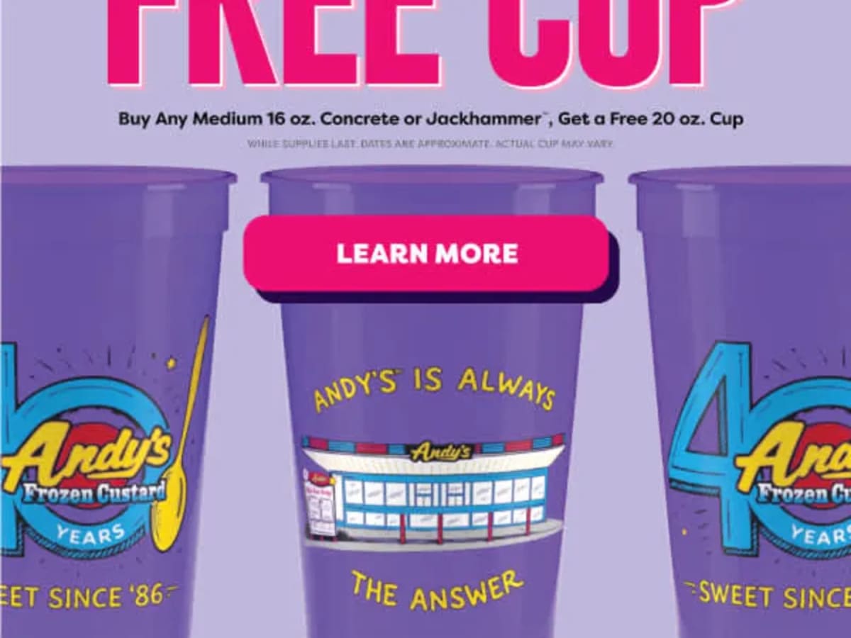 Free 20 oz. Collectible Cup with Concrete or Jackhammer