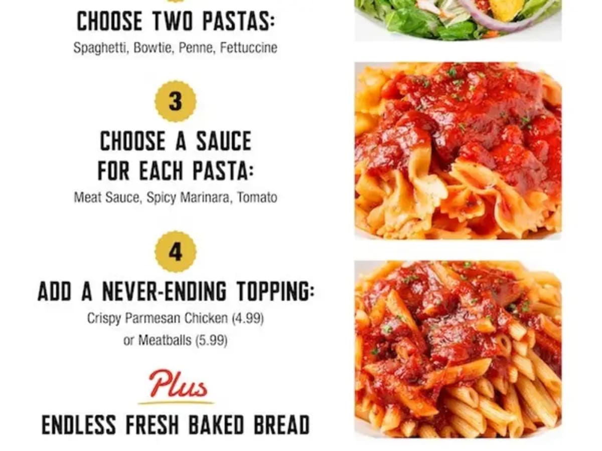 3 for $11.99 Sunday Pasta Deal - Rewards Members Only