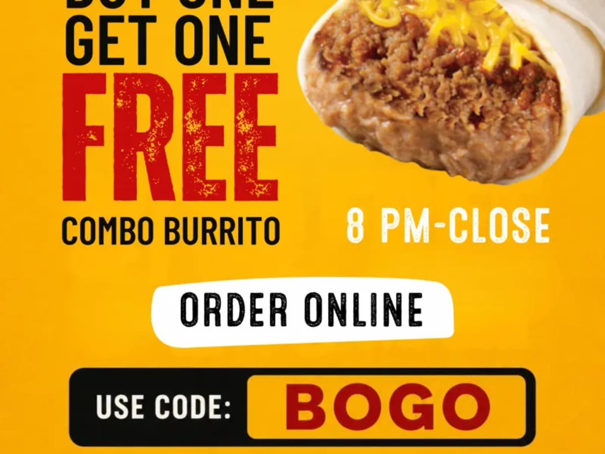 BOGO Combo Burritos 8 PM–Close