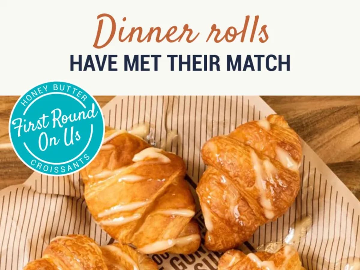 Free Croissant with Honey Butter