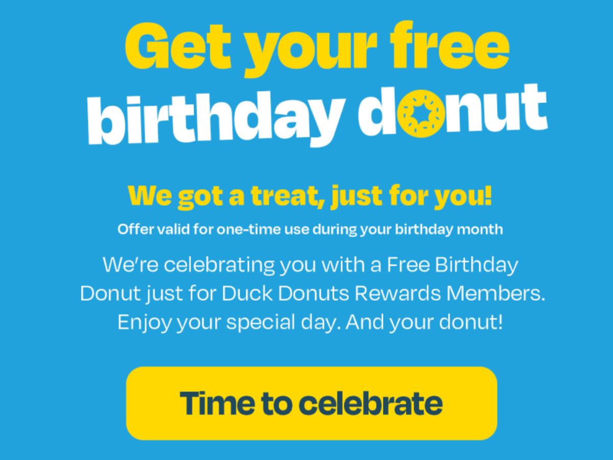 Free Birthday Donut - Rewards Members Only