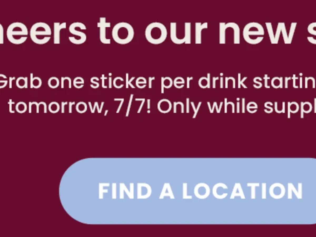 Free Sticker with Any Drink Purchase