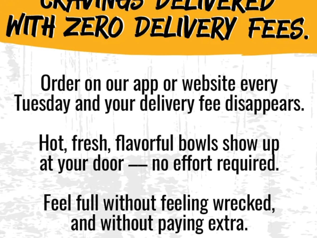 Free Delivery Every Tuesday - Delivery Service