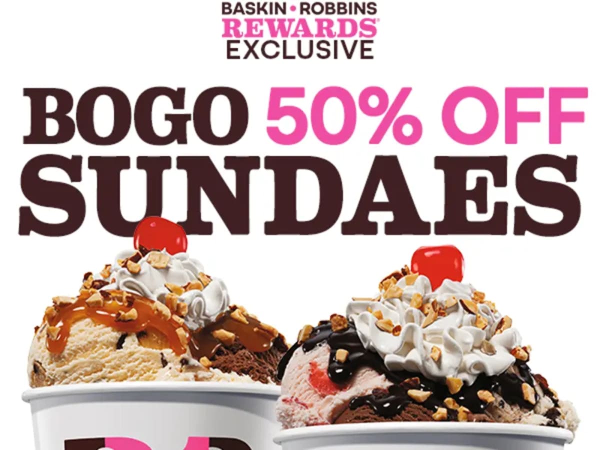 BOGO 50% Off Sundaes - Rewards Members Only
