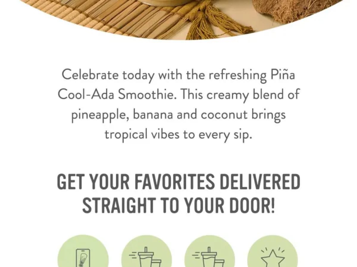 Piña Cool-Ada Smoothie - National Piña Colada Day