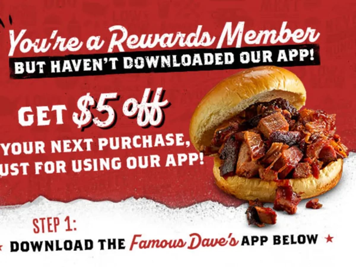 $5 Off App Download - Rewards Members Only