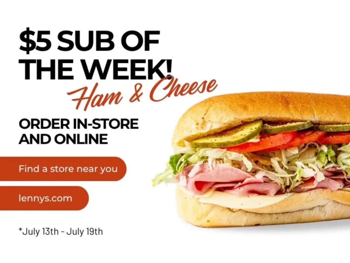 $5 5" Ham & Cheese Sub