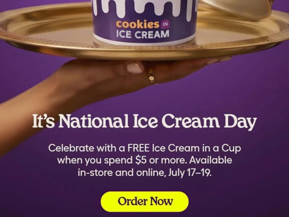 Free Ice Cream with $5+ Purchase