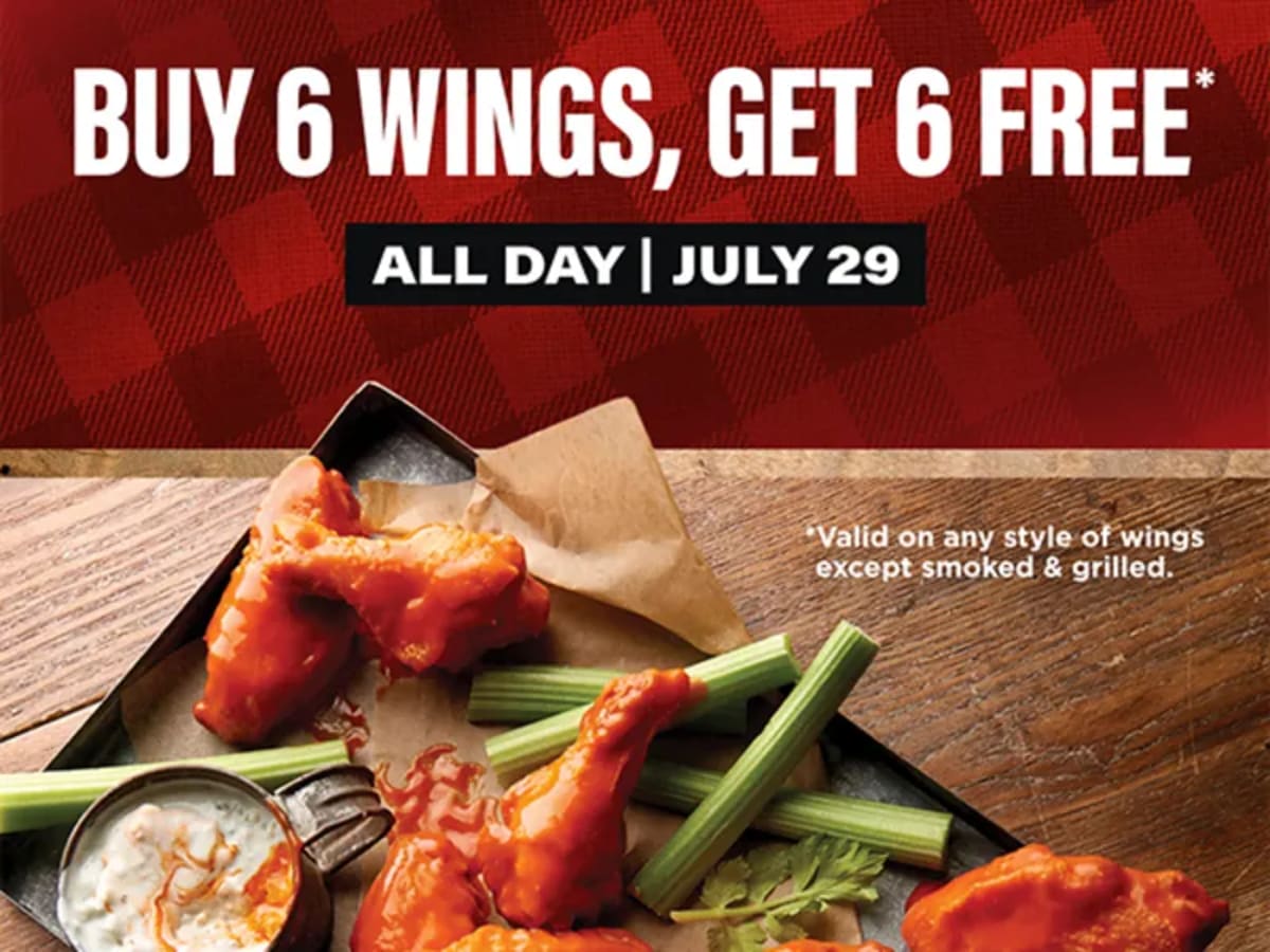 Buy 6 Wings, Get 6 Free - Rewards Members Only