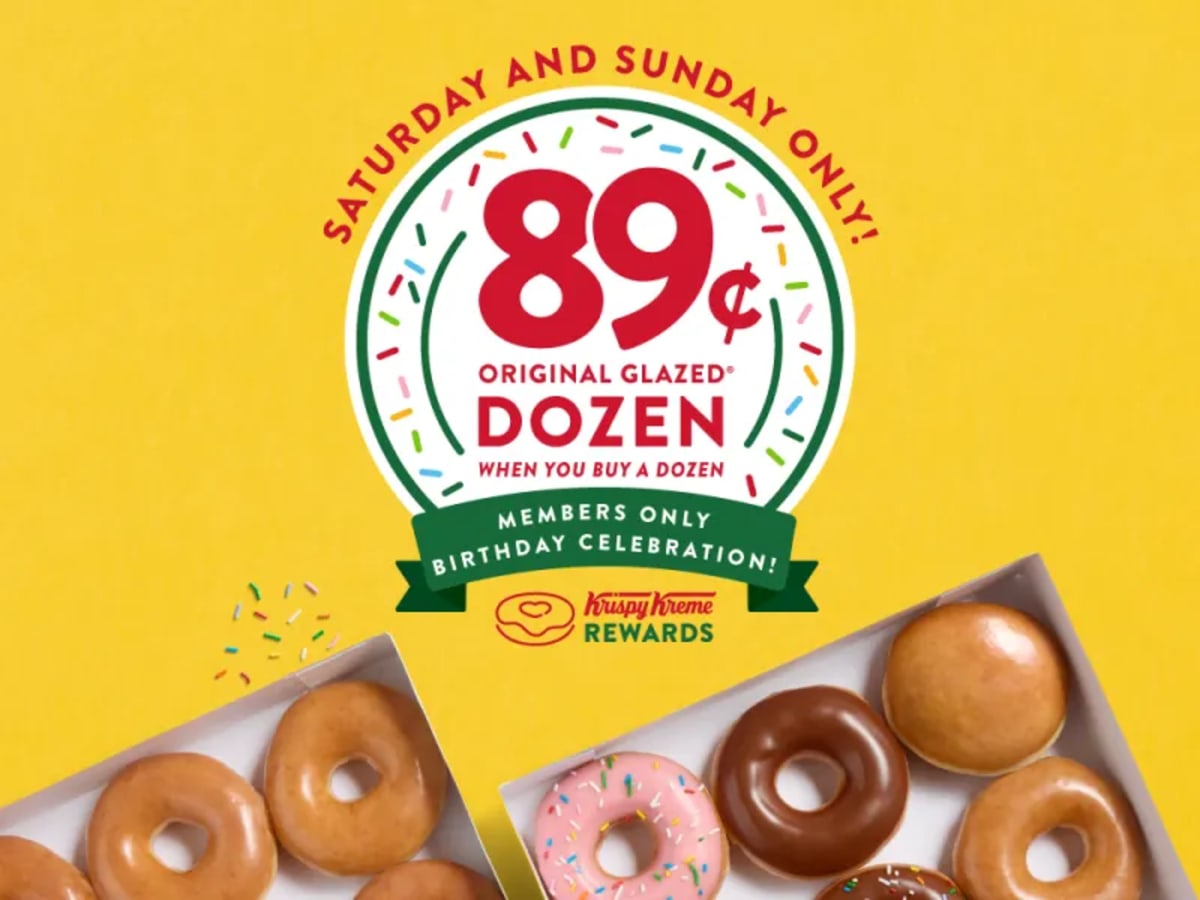 $0.89 Original Glazed Dozen w/ Dozen Purchase - Rewards Members Only