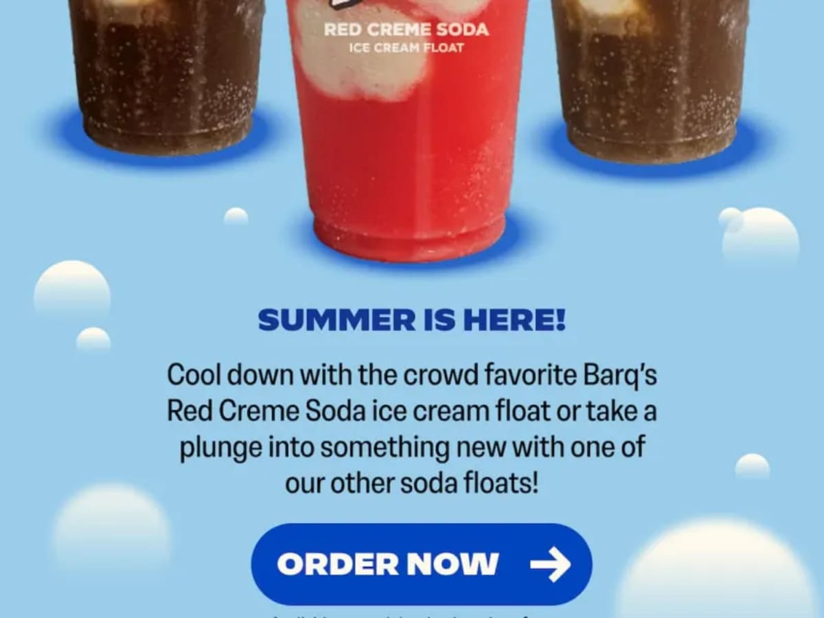 Barq's Red Creme Soda Ice Cream Float