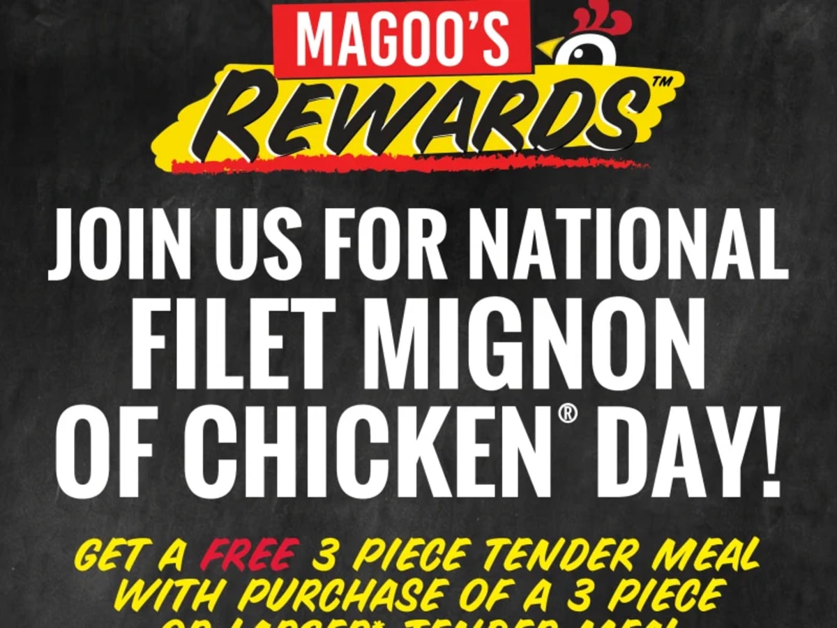 Free 3-Piece Tender on National Filet Mignon of Chicken Day