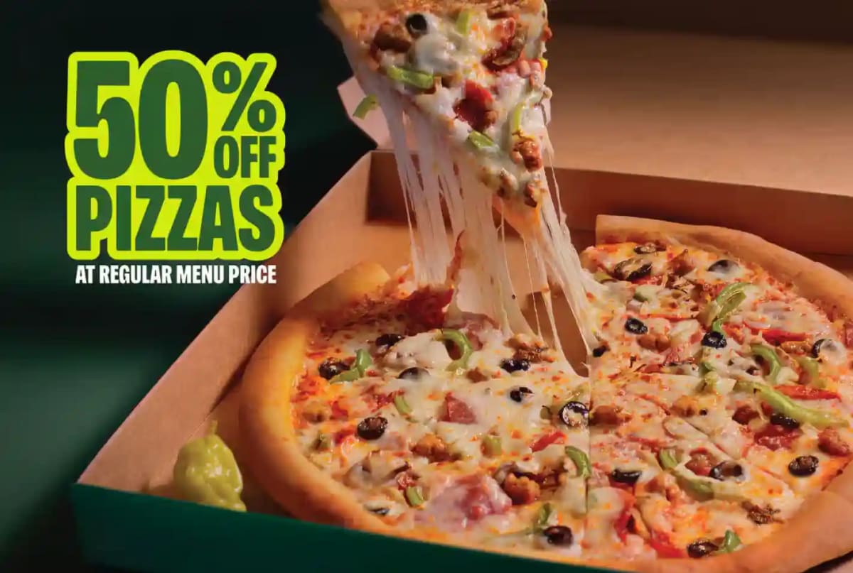 50% Off Carryout Pizzas