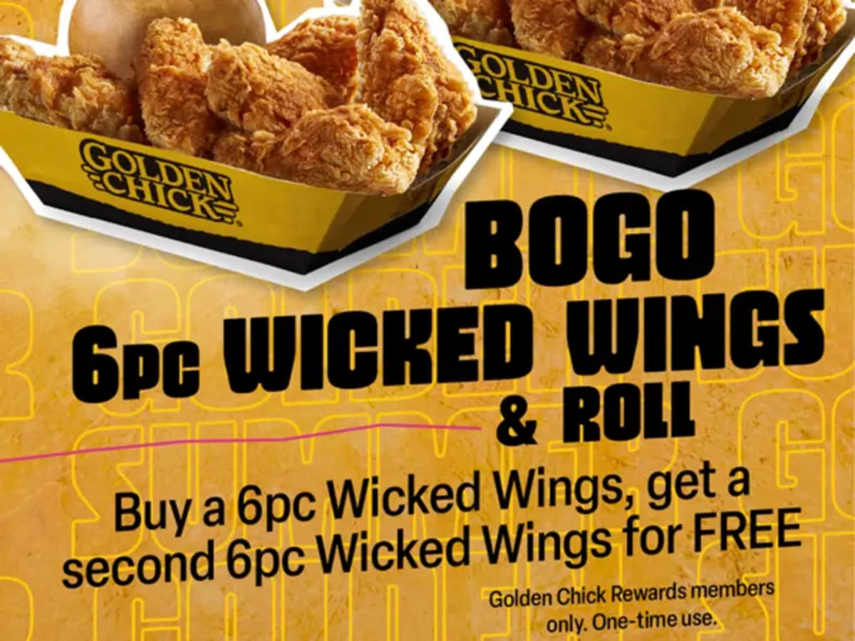 BOGO 6pc Wicked Wings & Roll - Rewards Members Only