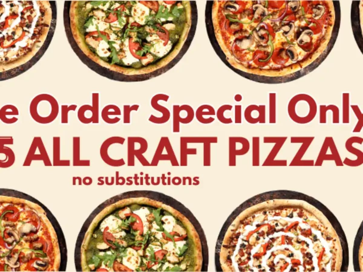 Any Craft Pizza Just $9.95 - Online Only