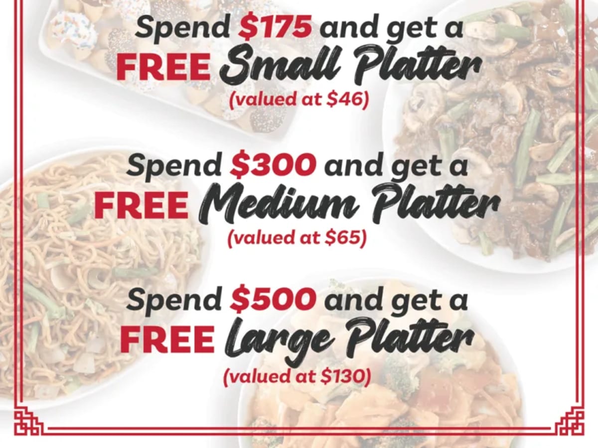 Free Chicken Entree Platter with Catering Order