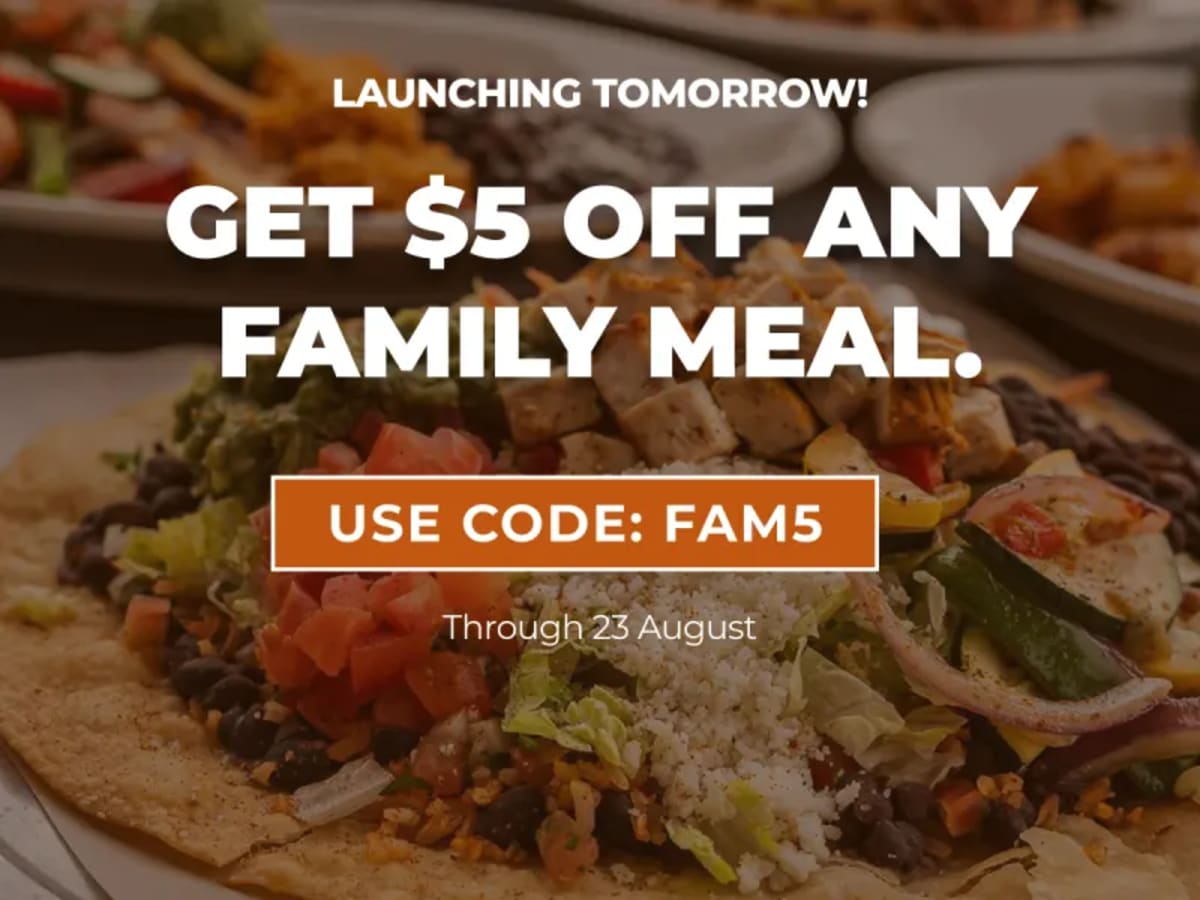 $5 Off Any Family Meal