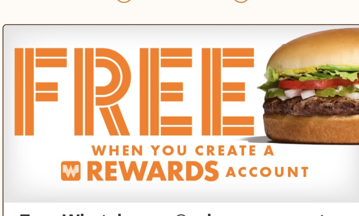 Free Whataburger with Rewards Signup