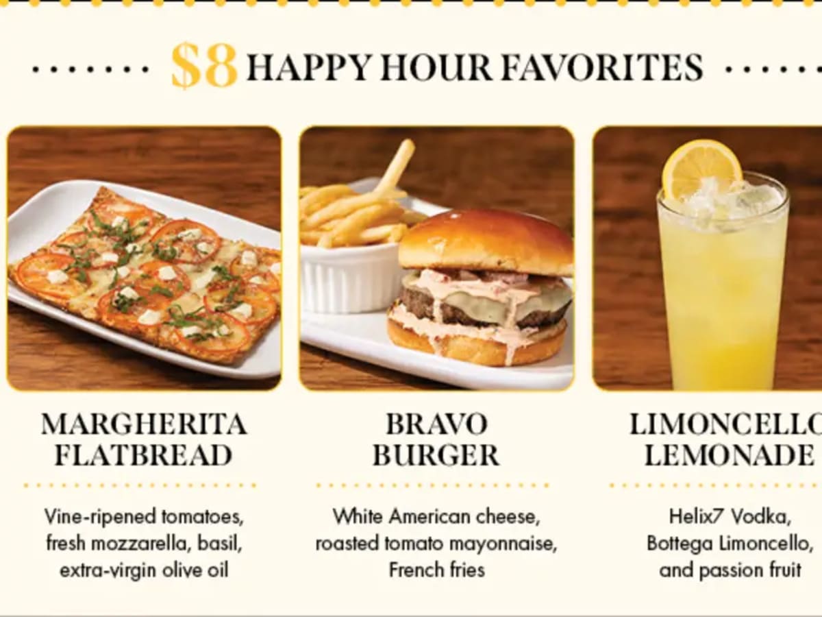$8 Happy Hour Favorites, Weekdays 3–6PM