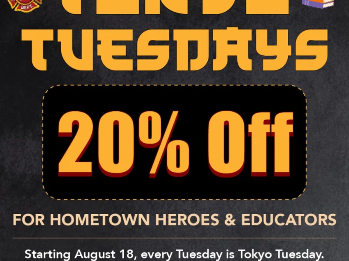 20% Off Tuesdays for Heroes & Educators