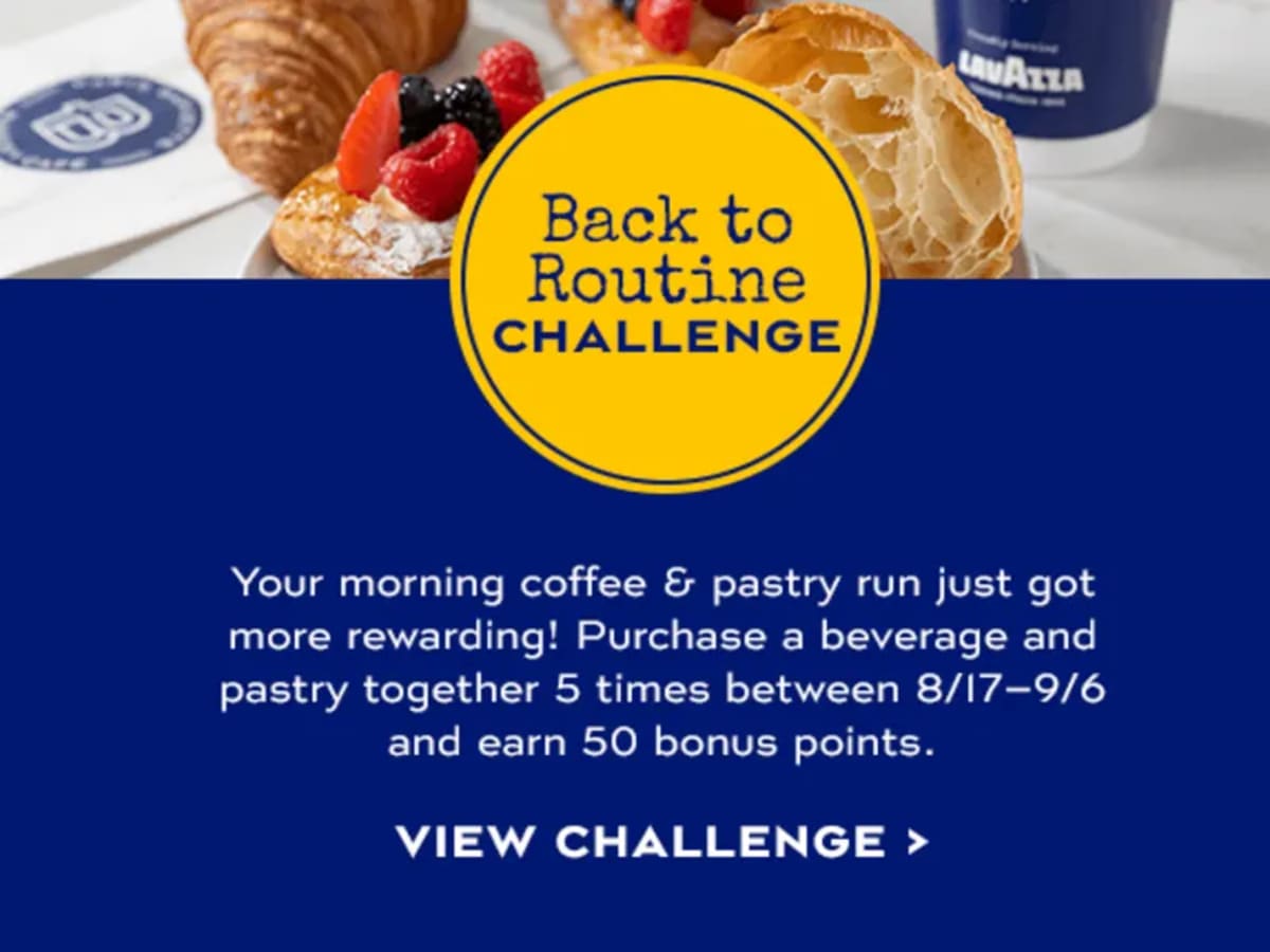 50 Bonus Points - Buy Beverage & Pastry 5x - Rewards Members Only