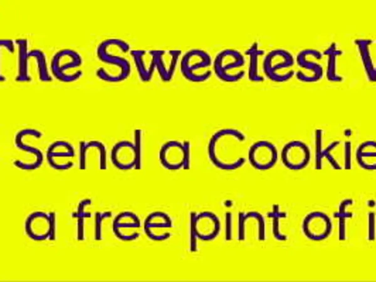 Free Pint of Ice Cream with Cookie Cake