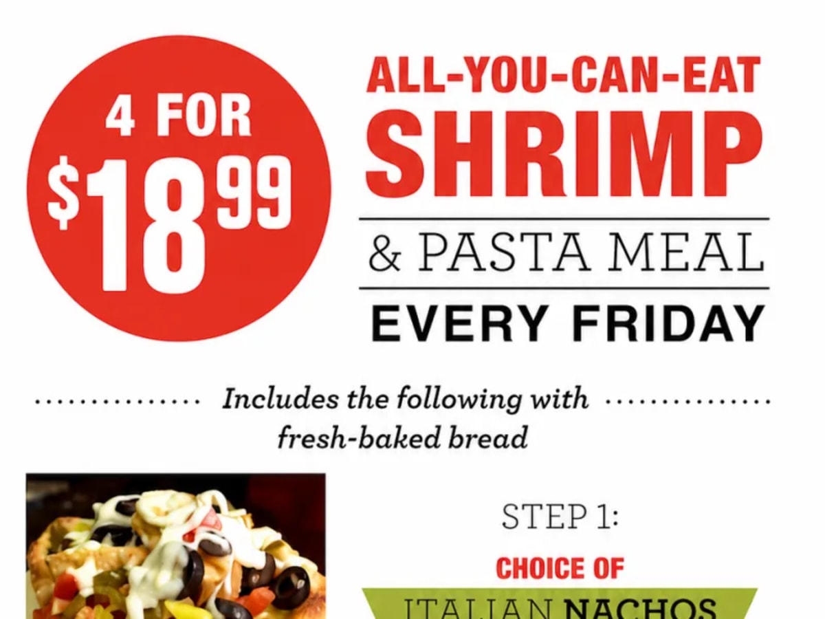 $18.99 All-You-Can-Eat Shrimp & Pasta Every Friday