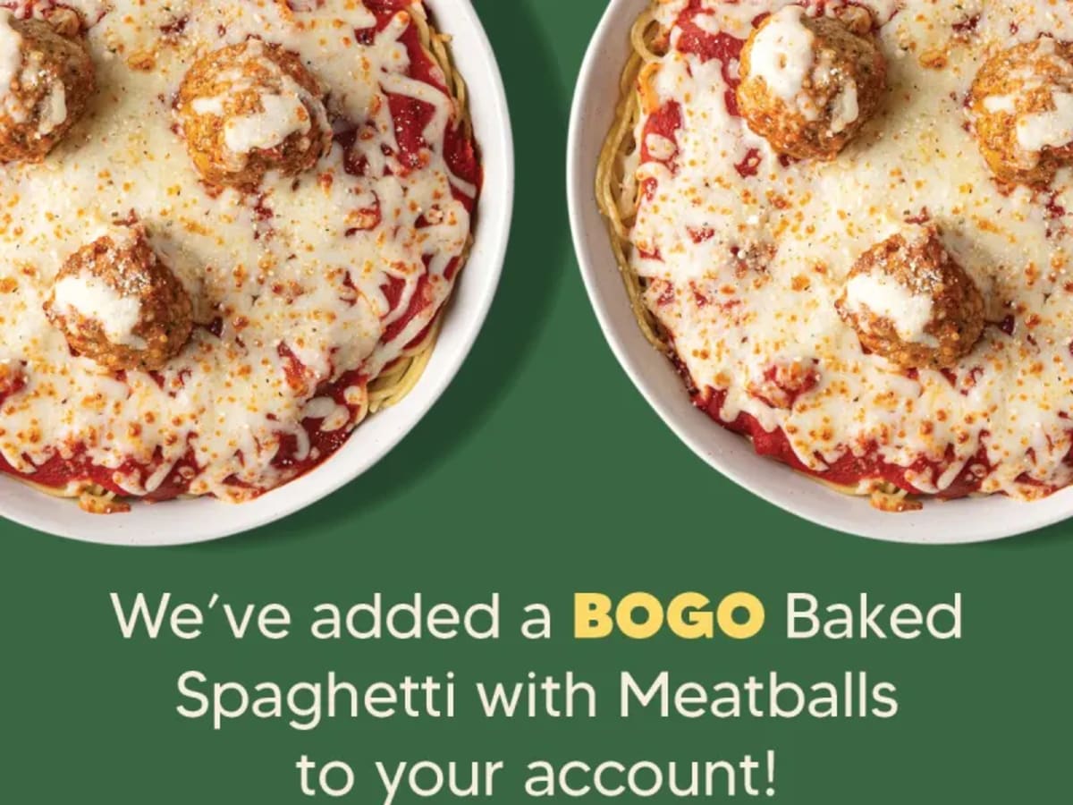 Free Baked Spaghetti with Meatballs - Rewards Members Only