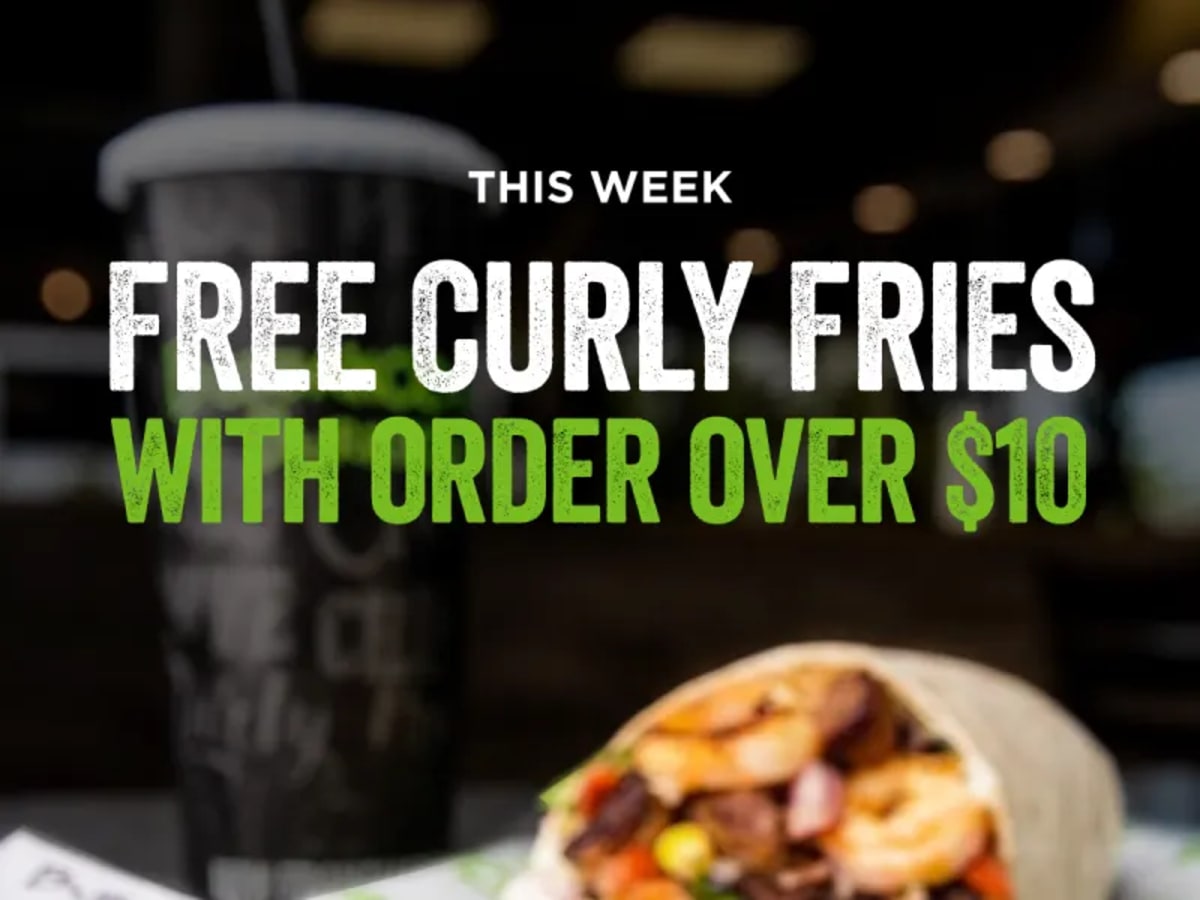 Free Curly Fries with $10+ Order
