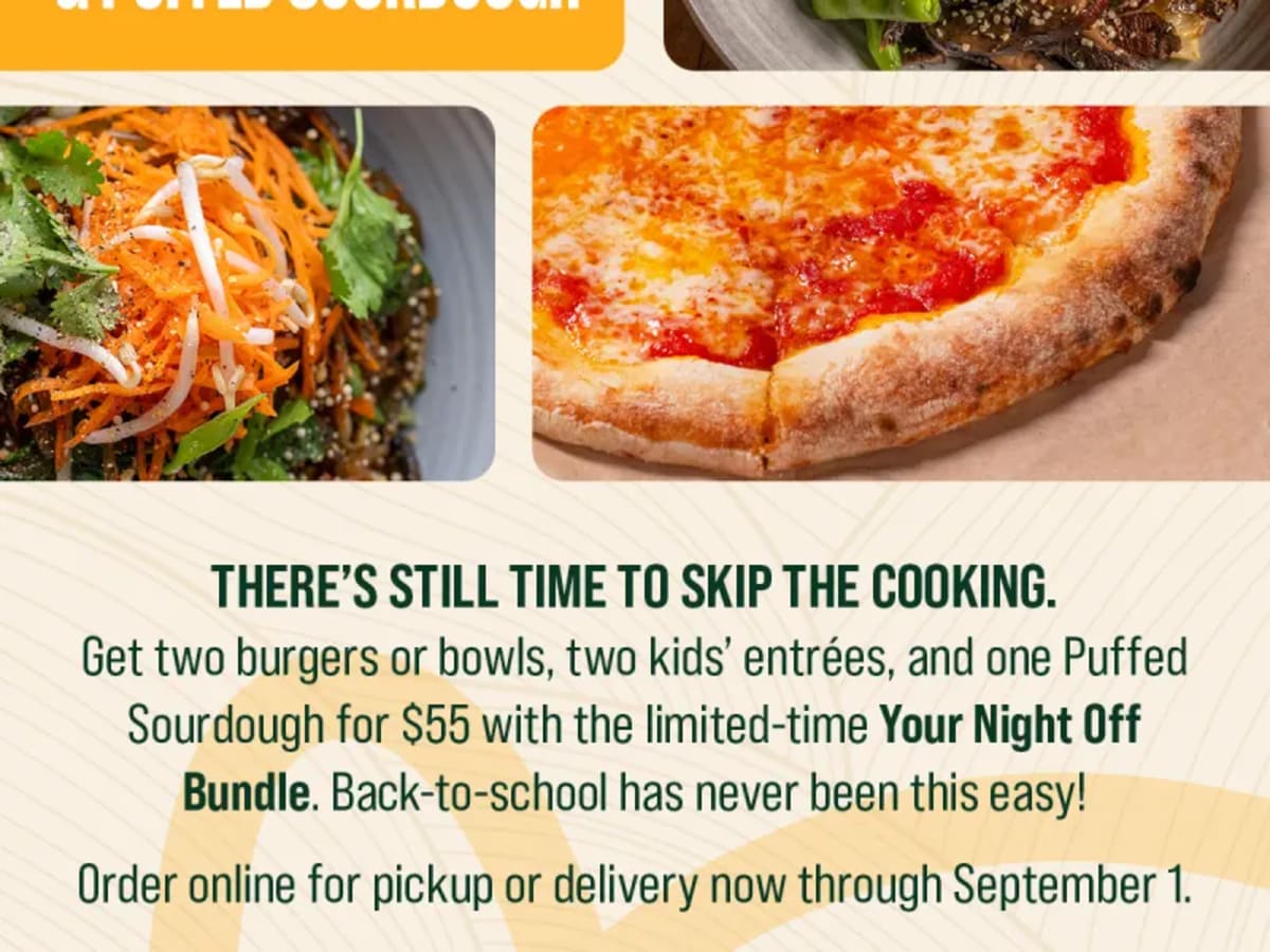Your Night Off Bundle – $55 for Four