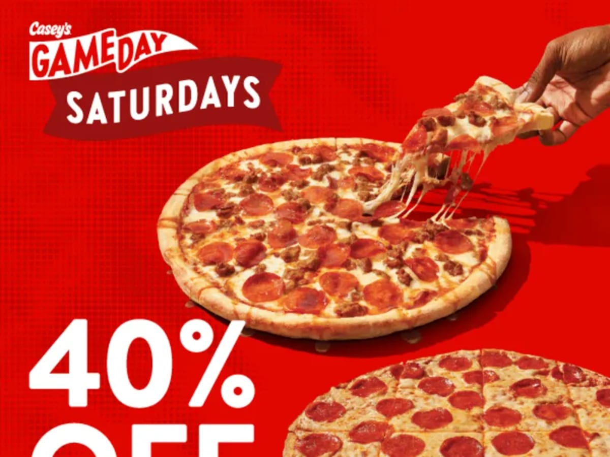 40% Off All Pizzas on Saturdays