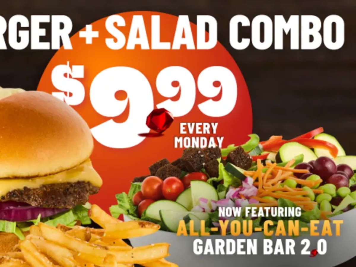 Burger + Salad Combo for $9.99 - Mondays