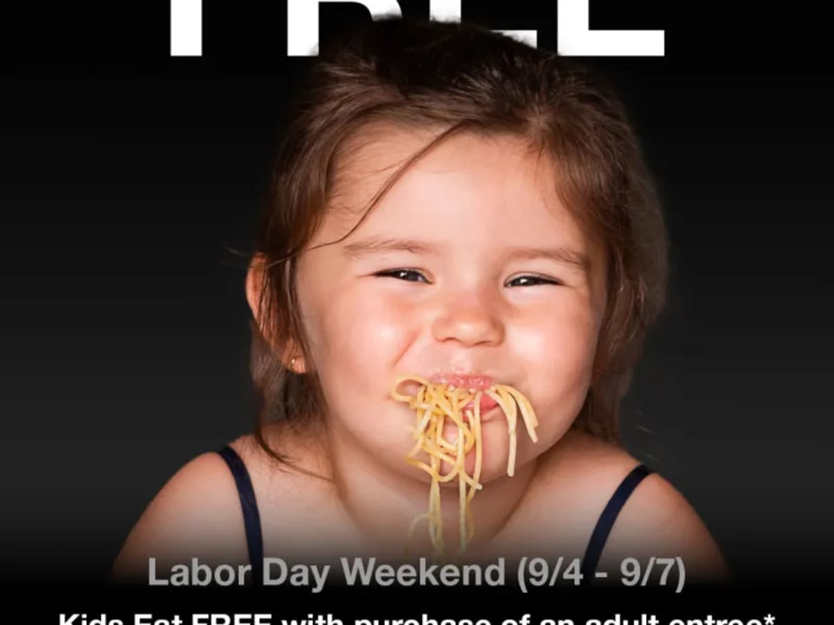 Kids Eat FREE Labor Day Weekend (9/4–9/7)