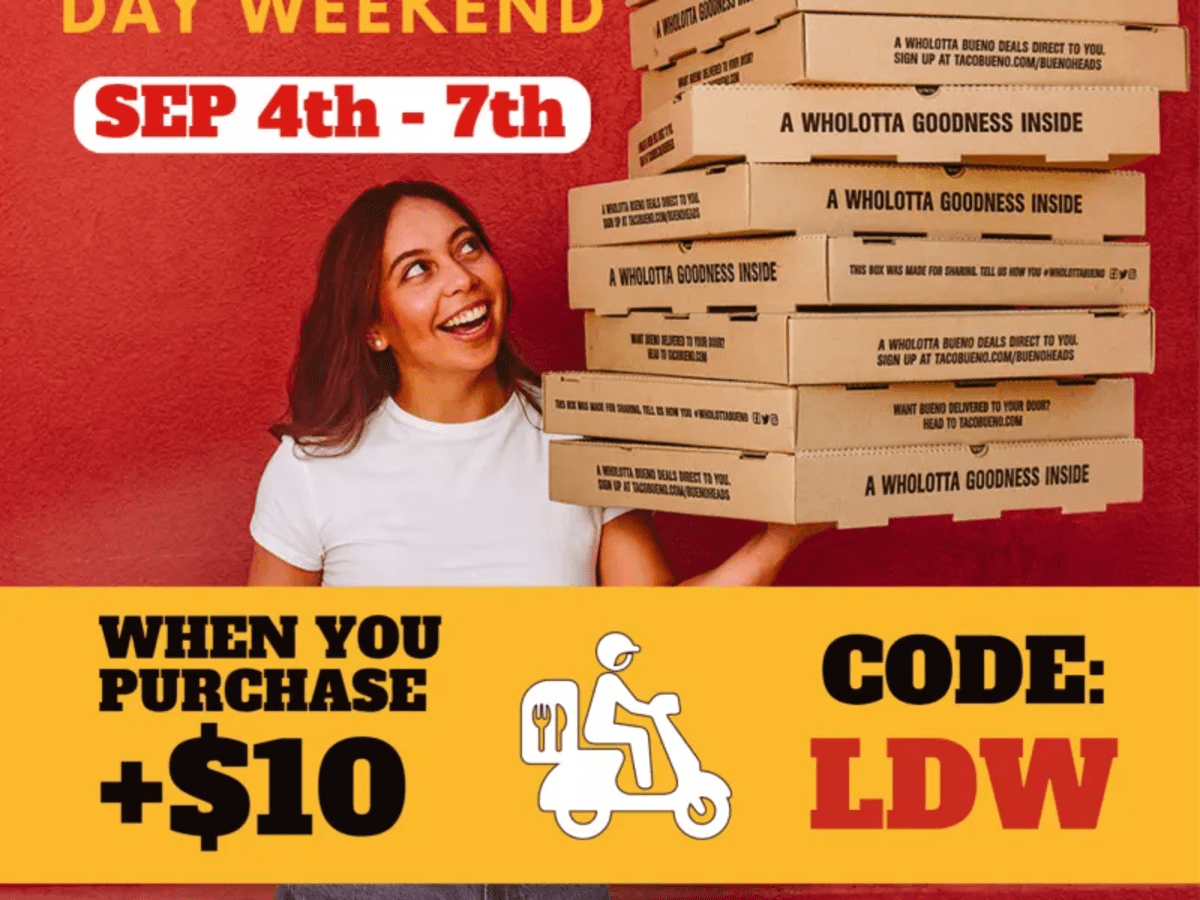 Free Delivery Labor Day Weekend