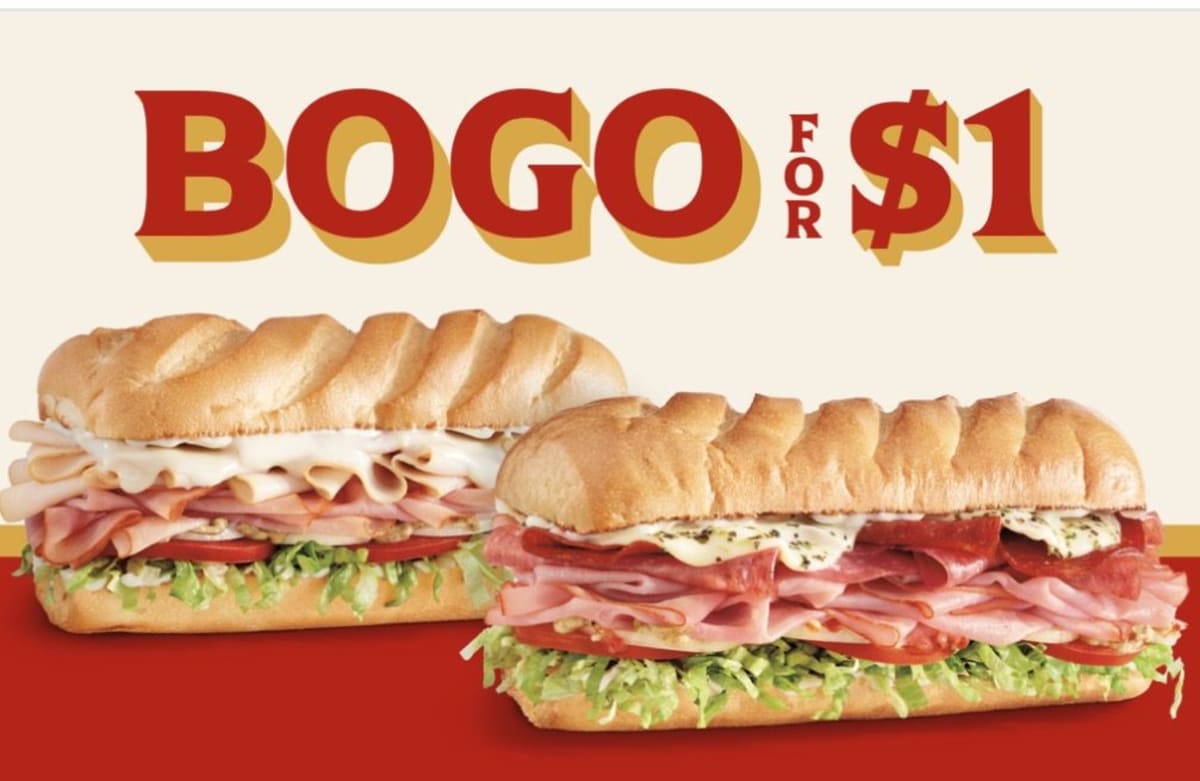BOGO Sub for $1 (Sep 4–7)