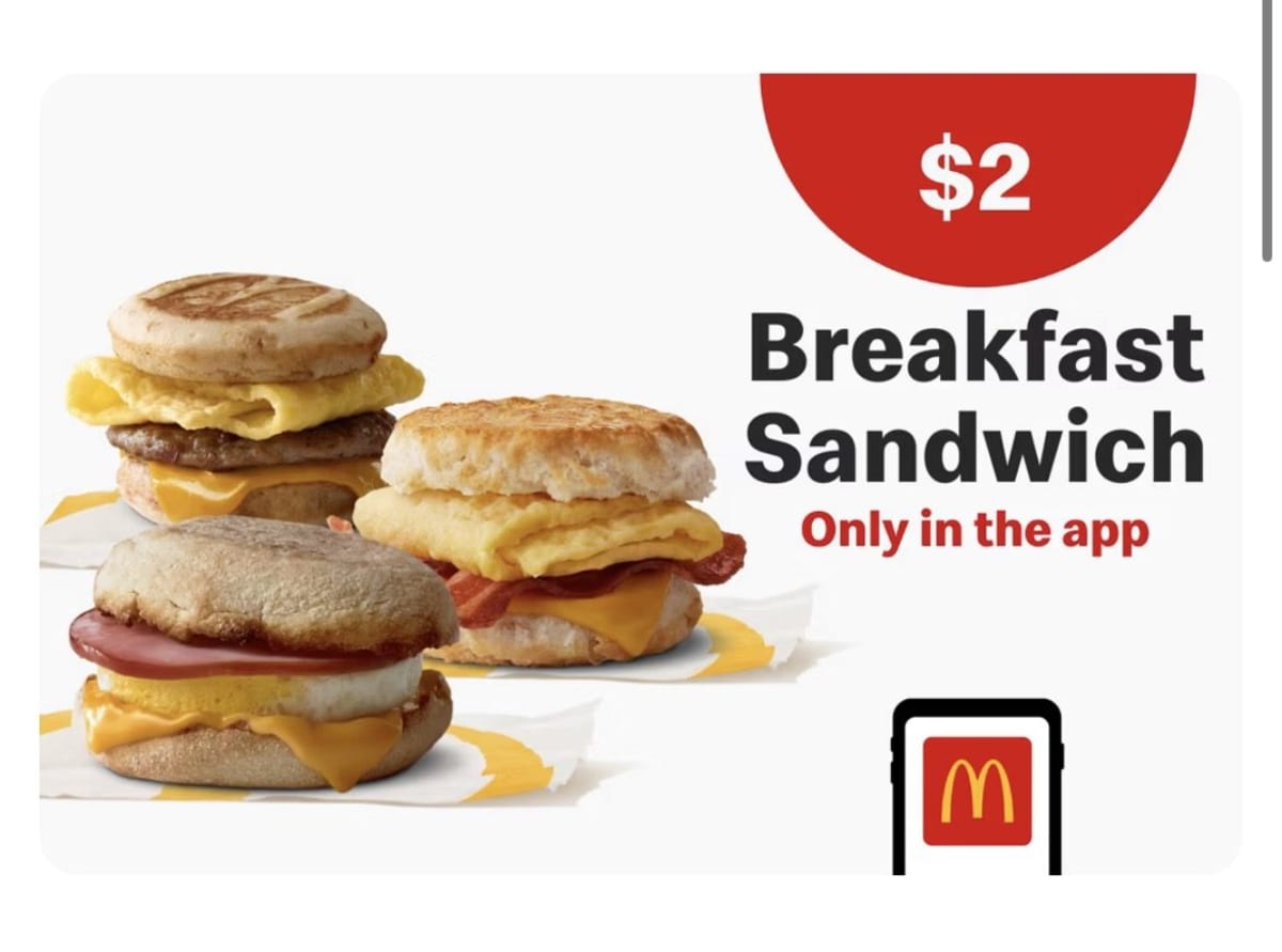 $2 Breakfast Sandwich